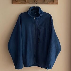 Vintage Men's Patagonia Blue Fleece Jacket XL